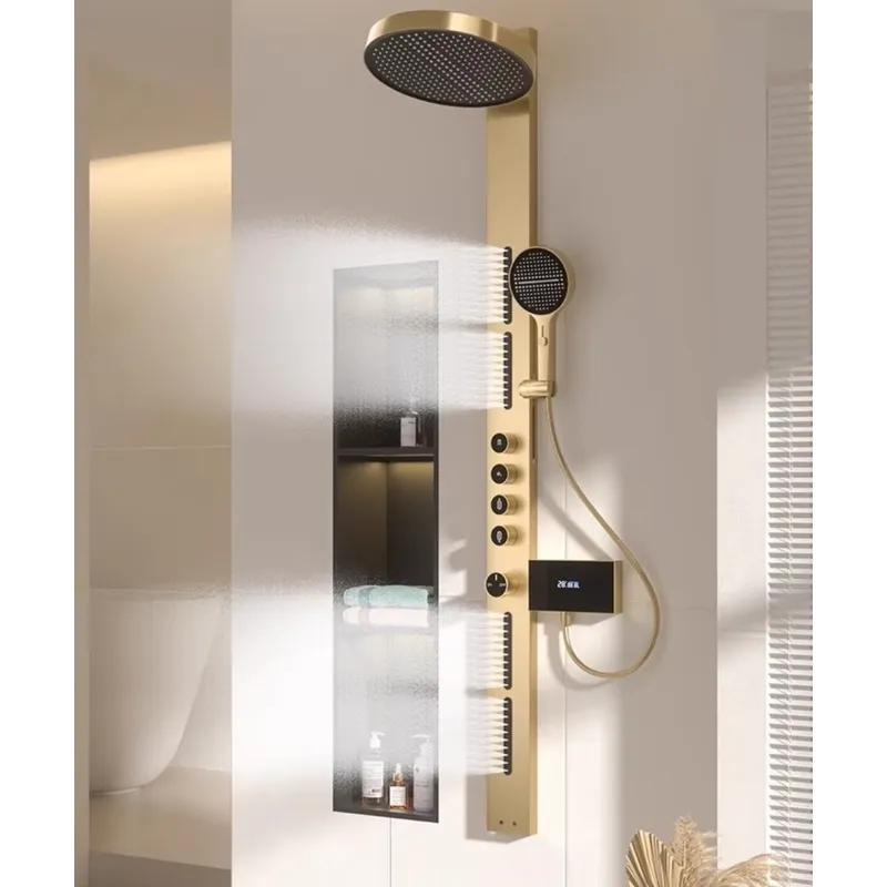 Spa & Wellness Centre Lielupe - Brass Rainfall Shower Panel Set Digital