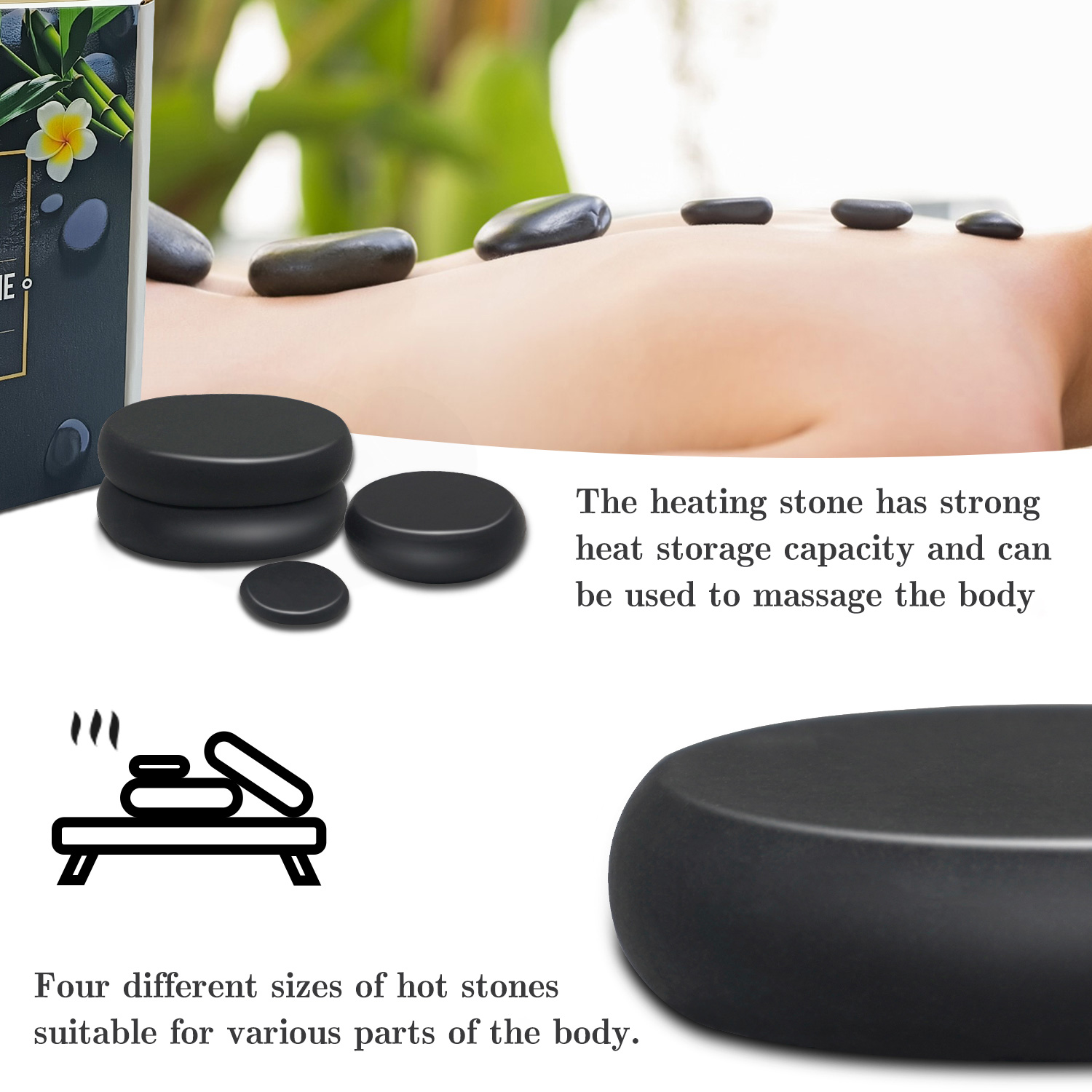 Massage Hot Stone Set,10 Piece - огляд і ціна Spa Wellness Locations